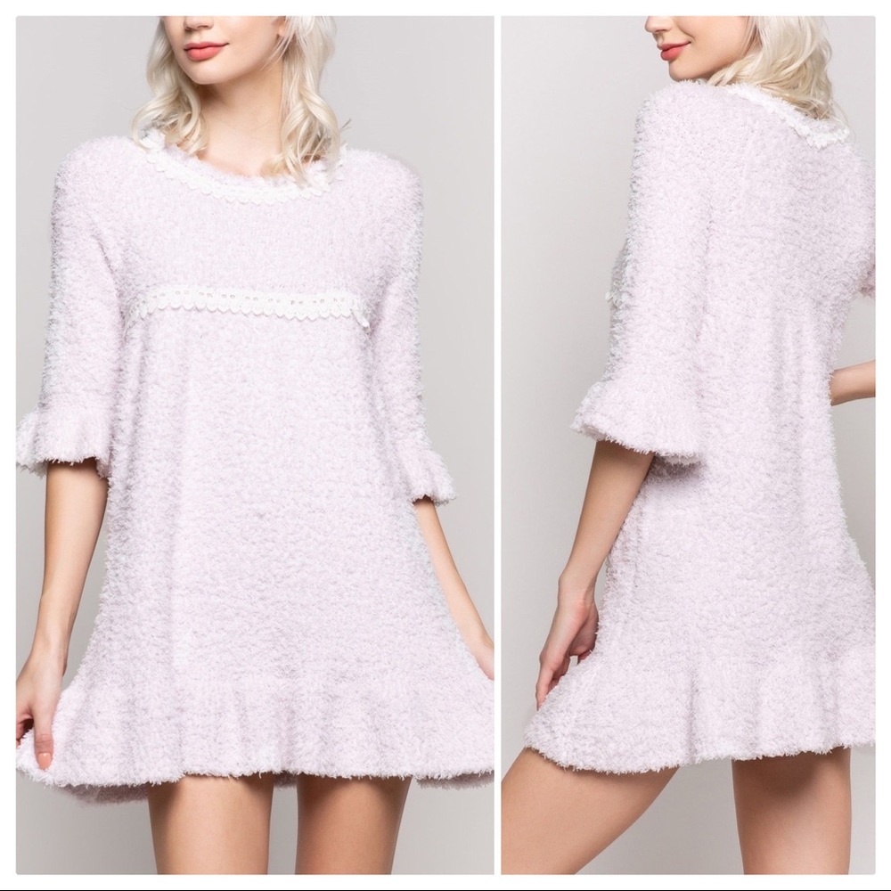 POL Dreamy Clouds of Berber Fleece Dress - Picture 3 of 15